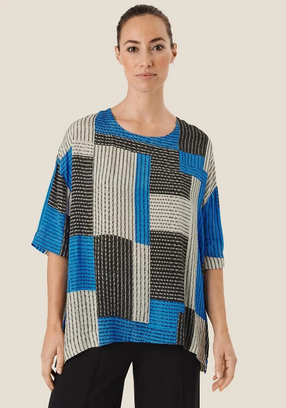 Fantastic Savings Masai Degana Patch Print Oversize Top, Nebulas Blue