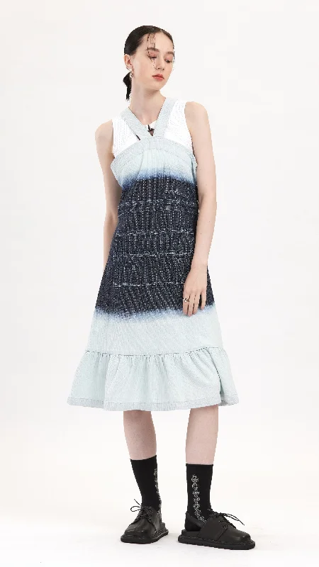 Price Buster Shading Denim Worker Dress