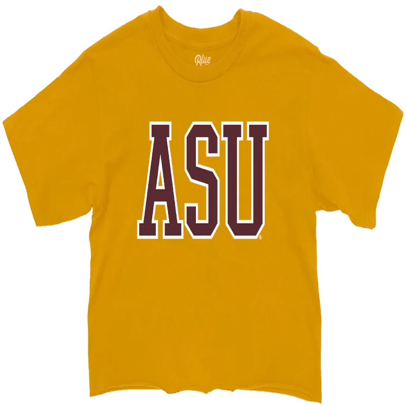 Midnight Madness ASU Arch Bold Crop Tee GLD