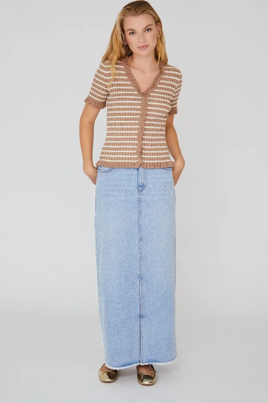 Weekend Bargains to Grab A-View - Fabia Ss Tee - 104 Sand/Off White