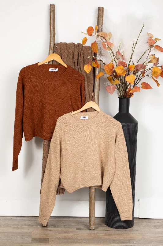 Reduced Prices Long Sleeve Square Texture Sweater