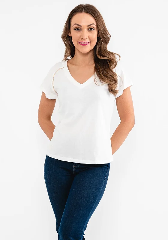 Markdowns Seventy1 Crochet Back T-Shirt, White
