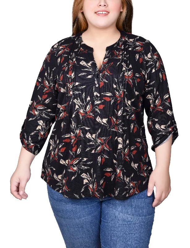 Black Orange Ivory Floral