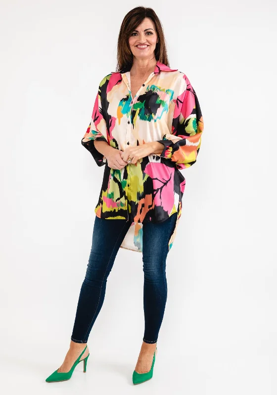 Exclusive Preview Seventy1 One Size Printed Tunic Top, Black Multi