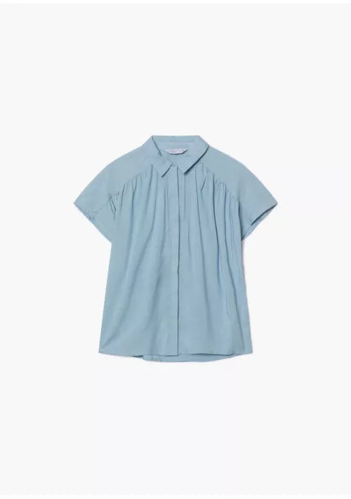 Sale Alert Compania Fantastica Blue Dropped Sleeve Blouse