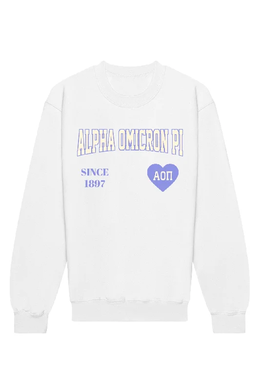 Weekend Savings Galore Alpha Omicron Pi Candy Crush Crewneck Sweatshirt