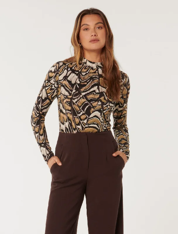 Lowest Price Valera Skivvy Neck Long Sleeve Top