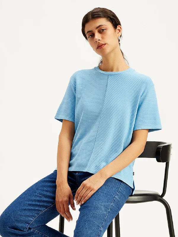 Extra Discount Women's Textured Relaxed Fit T-Shirt