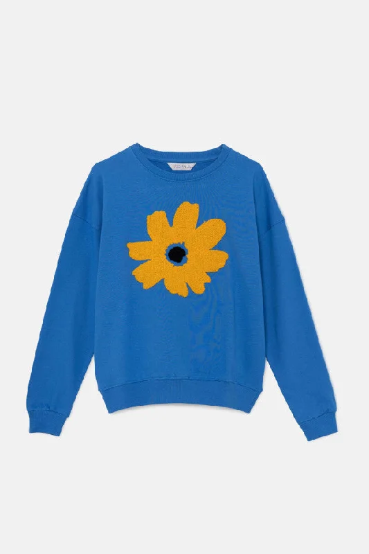 Major Savings Compania Fantastica Fleece Sweatshirt with Flower Print