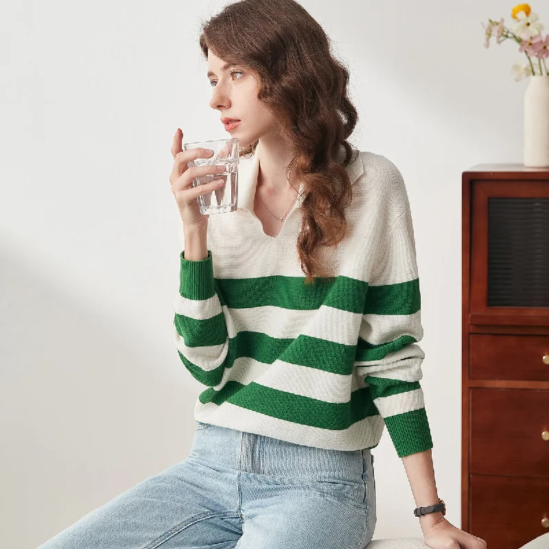 Price Slash 100% Wool Cozy Striped Knit Sweater
