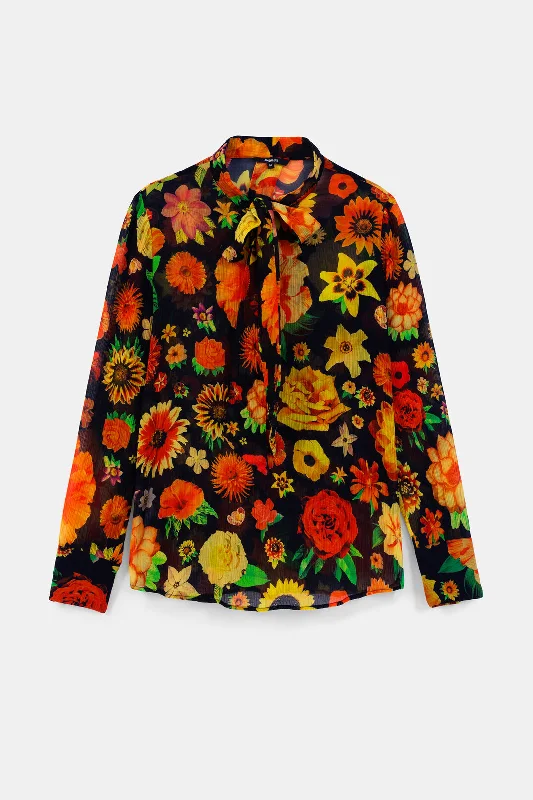 Low Price Desigual Silk Blouse Multi Colour