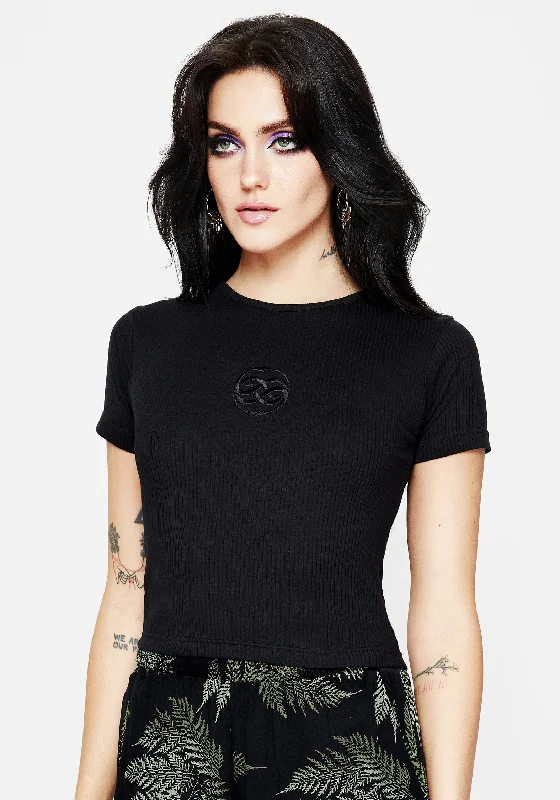 Hot Deal Vitra Embroidered Crop Top