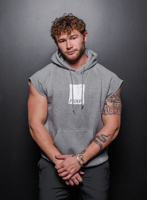 Overstock Clearance KNOCKOUT SLEEVELESS SWEATSHIRT - GREY