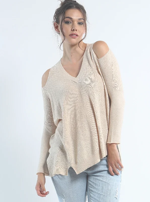 Final Offer Cold Shoulder V Neck