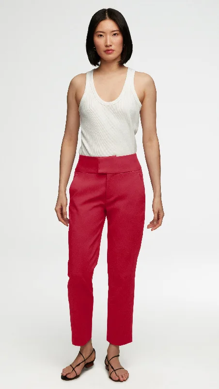 Weekend Offers That Please Flex Waist Trouser in Performance Cotton | Raspberry