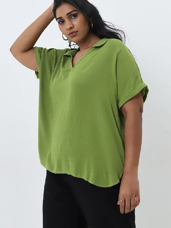 Weekend Bargains to Enjoy Gia Green Textured Top