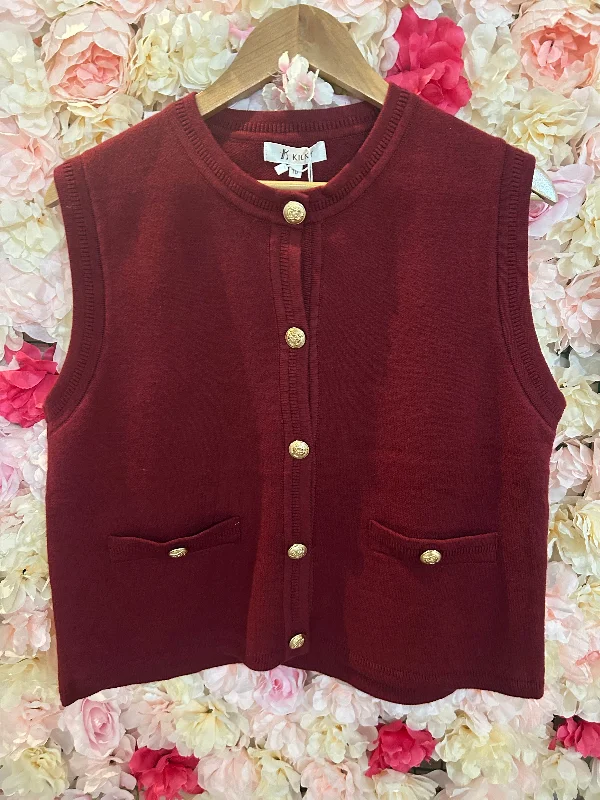 Best Seller Burgundy waistcoat