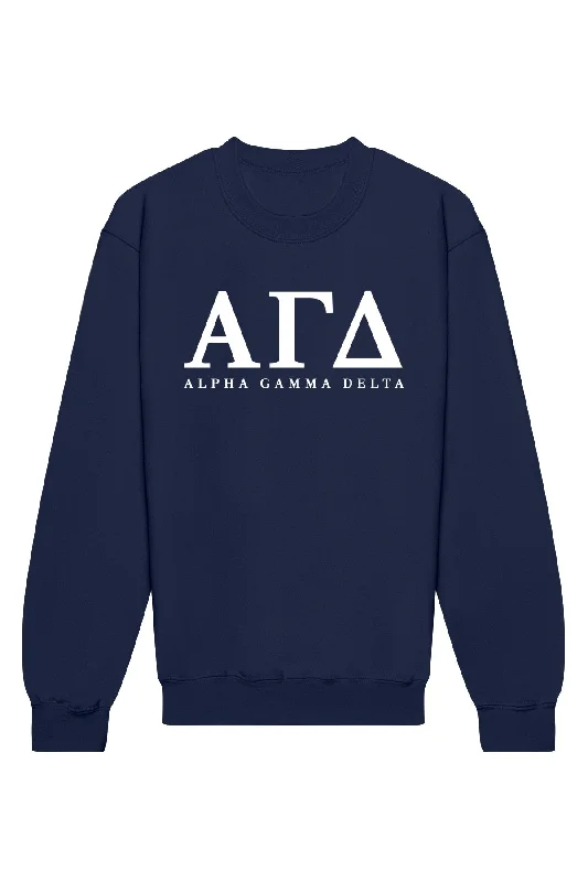 Fantastic Offers Alpha Gamma Delta Letters Crewneck Sweatshirt