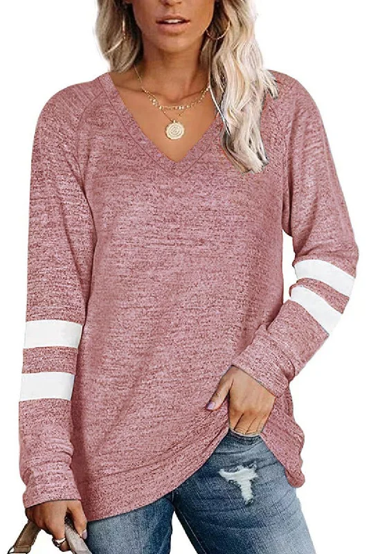 Weekend Deals to Brighten Your Day WOMEN OVERSIZED BOYFRIEND V NECK PULLOVER