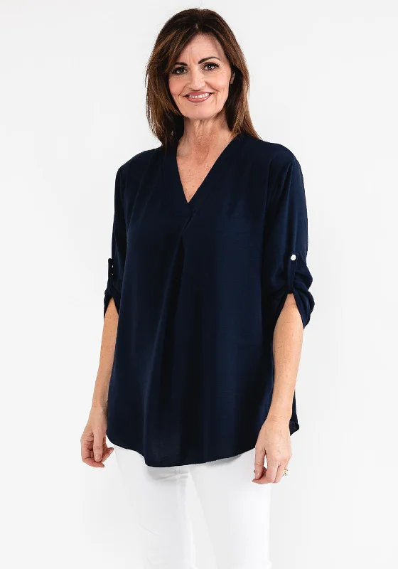 Low Cost d.e.c.k. by Decollage One Size Blouse, Navy