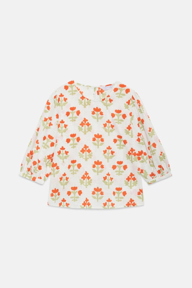Today’s Deal Compania Fantastica Floral Print Top with Puff Sleeves