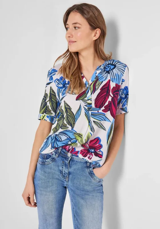 Weekend Deals That Dazzle Cecil Floral Print Blouse, Vanilla White Multi